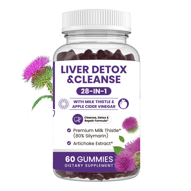 Liver Detox Healthcare supplement Milk thistle gummy liver Cleanse Detox gummies liver detox Anti Hangover Gummies