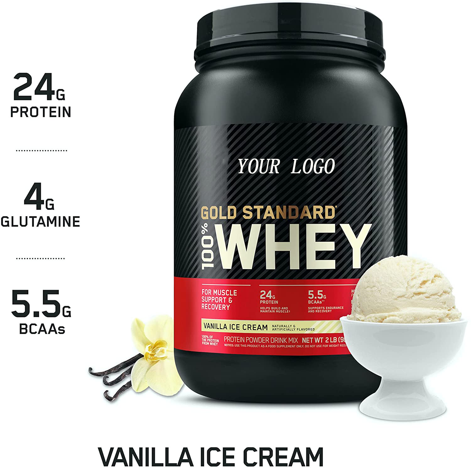 Private Label Optimum Nutrition Body Muscle Building Gold Standard 100% Whey Protein Powder Whey Protein Isolate Powder