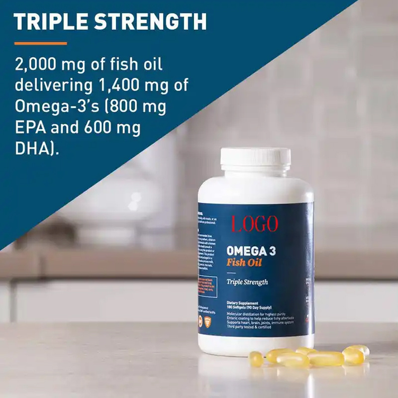 Private Label OEM 60pc OMEGA 3 Fish oil softgel/Fish oil gelatin capsules/Fish oil 1000mg softgels