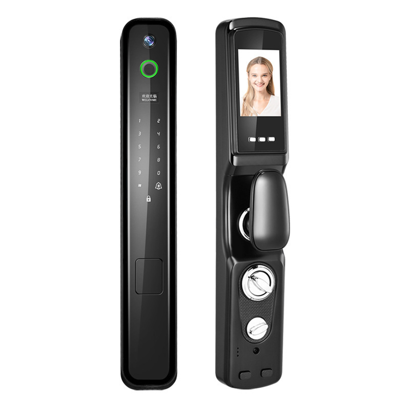 3D face recognition intelligent lock security door cat eye fingerprint lock automatic face brushing password lock