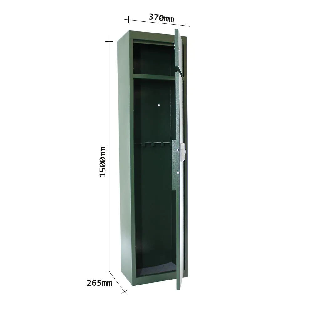 Hot Sale Key Lock Single-Walled Gun Cabinet Money Large Safe Home  Green Gun Safe Box For Home Office