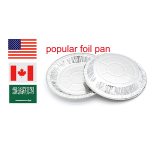 Aluminum disposable plates baking use round shallow aluminum foil pie pans food tray