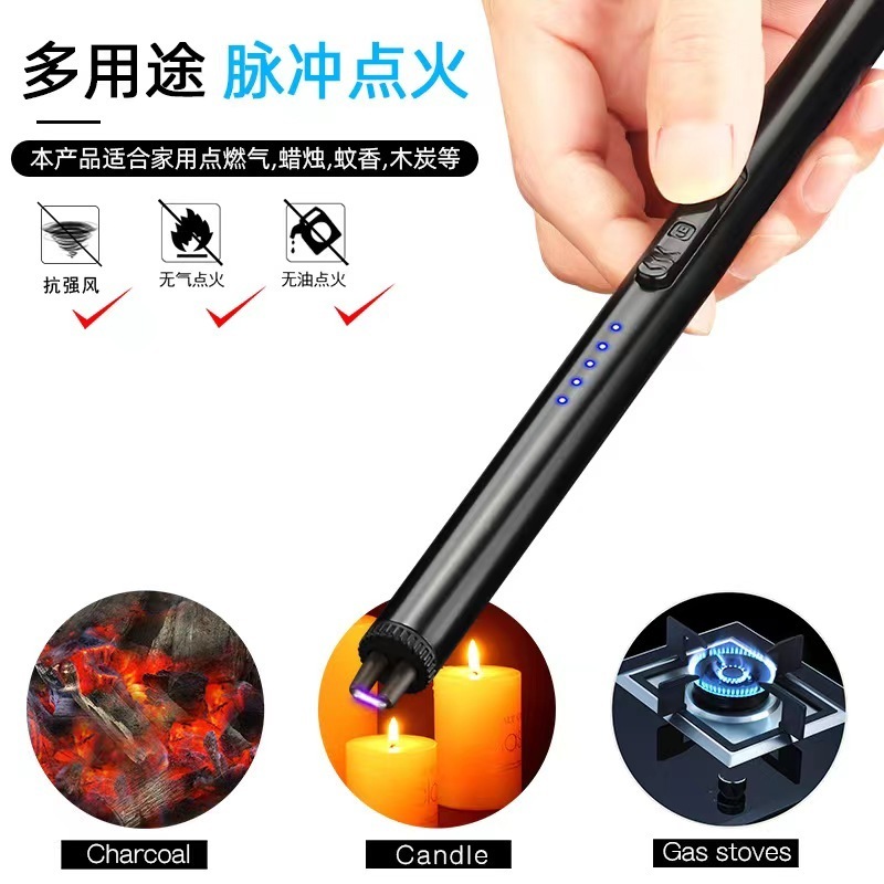 USB recharging Multi-function Outdoor Windproof BBQ Arc electronic candle lighter