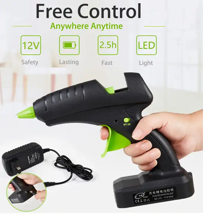 L-BD-06001 18V Electric Li-ion Battery Cordless Hot Melt Glue Gun with Glue Sticks