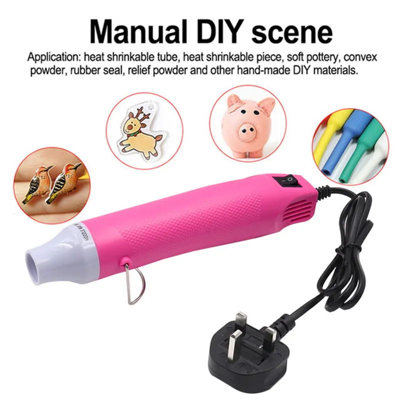 220V 110V Electric Hot Air Blower Gun/Heat Gun With Stainless Steel Bracket Supporting Seat DIY Polymer Clay Shaping Tool