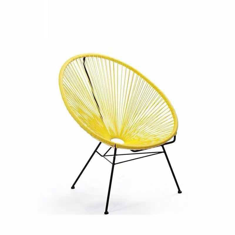 High Quality Morden Outdoor Garden Egg Chair Rattan Oval Weave String Acapulco Chair