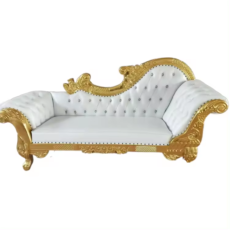 Luxury King And Queen High Back Throne Chairs Gold Royal Wedding Event Hotel Sofa Throne Chairs