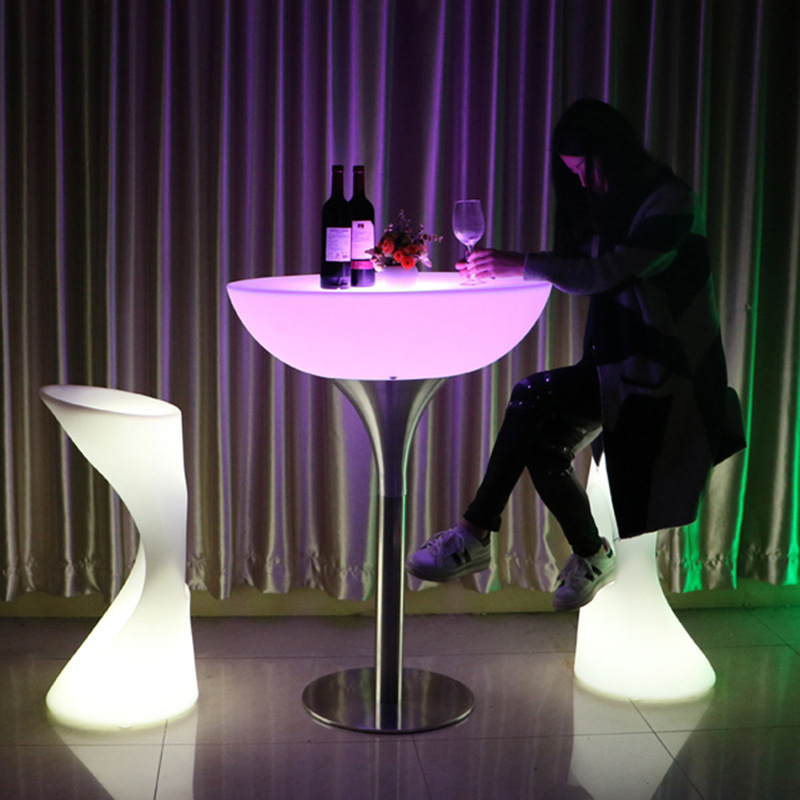 Bar Club Lounge Furniture Nightclub Illuminated Waterproof Led Table Led Furniture High Top Cocktail Tables For Bar