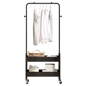 Multi Purpose Mobile Clothing Hanger Hanging Movable Coat Cloth Rack Stand