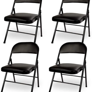 Cheap Commercial Stackable Black Metal Folding Chair for Wedding Party Events Home Office