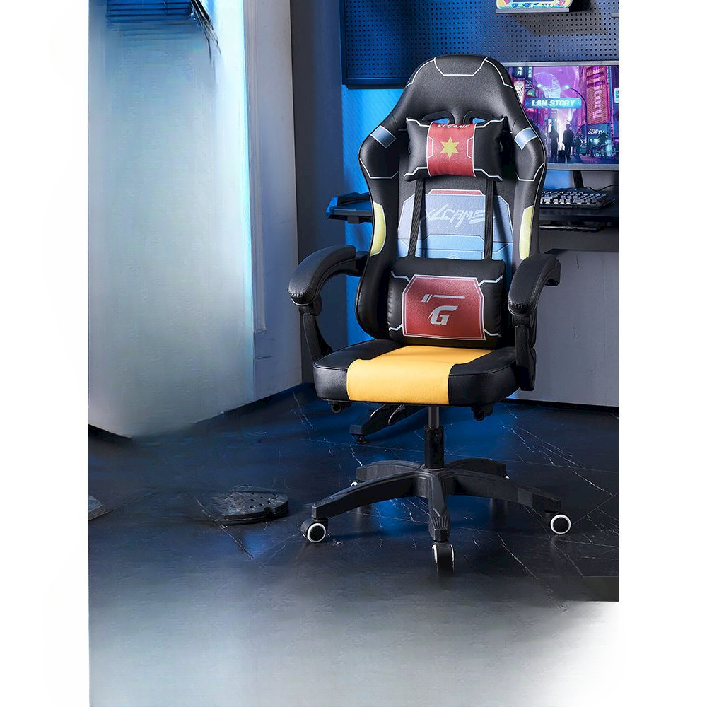 Heavy Duty Gaming Chairs for Adults Thickened Seat Cushion Adjustable Armrest Big and Tall Ergonomic Office Computer Chair