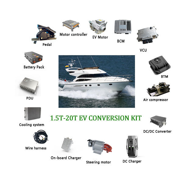 High performance Electric boat conversion ev kit for 1.5 ton-20tons ev boat motor kit vehicles inboard motor