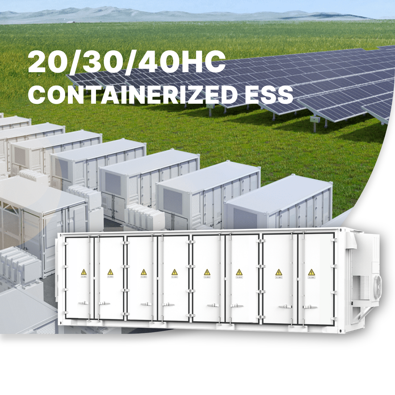 20HC 30HC 40HC Containerised energy storage lifepo4 battery pack 3mwh 5mwh 7mwh off grid solar energy storage system