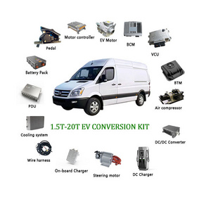 3.5t ev motor kit EV 100KW Motor Controller Gearbox Battery ev conversion kit van with Waterproof Synchronous Motor