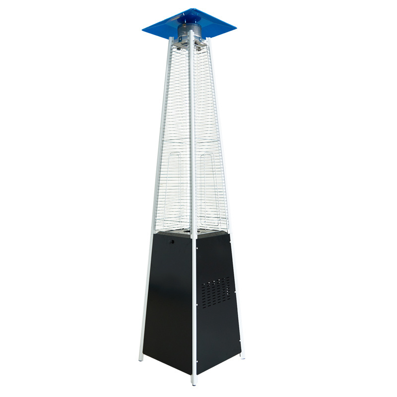 Hot selling pyramid glass tube flame patio heater outdoor from china