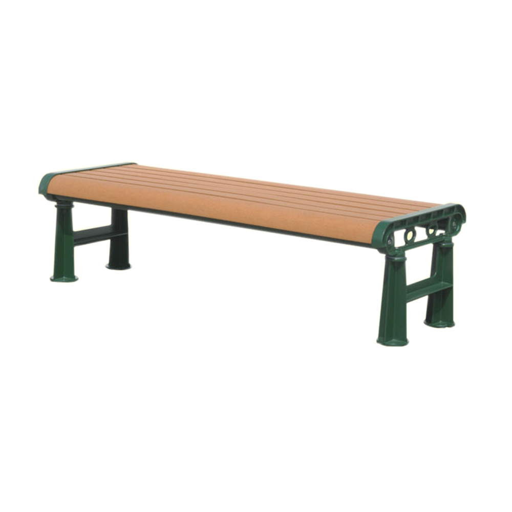 Durable Waterproof Cast Aluminum Legs Plastic Wood Composite Outdoor Garden Bench/HDPE Plastic Wood Outdoor Bench