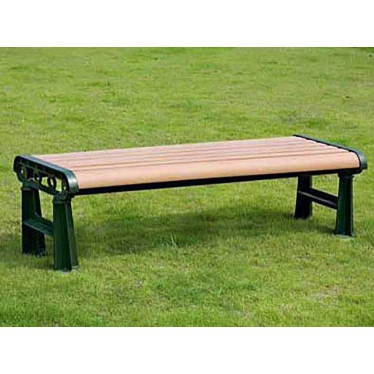 Durable Waterproof Cast Aluminum Legs Plastic Wood Composite Outdoor Garden Bench/HDPE Plastic Wood Outdoor Bench