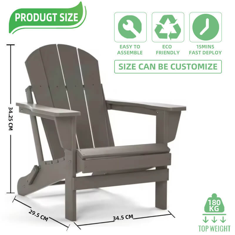 Hot-seller HDPE furniture outdoor sample Outdoor Garden Durable HDPE Material foldable adirondack chair