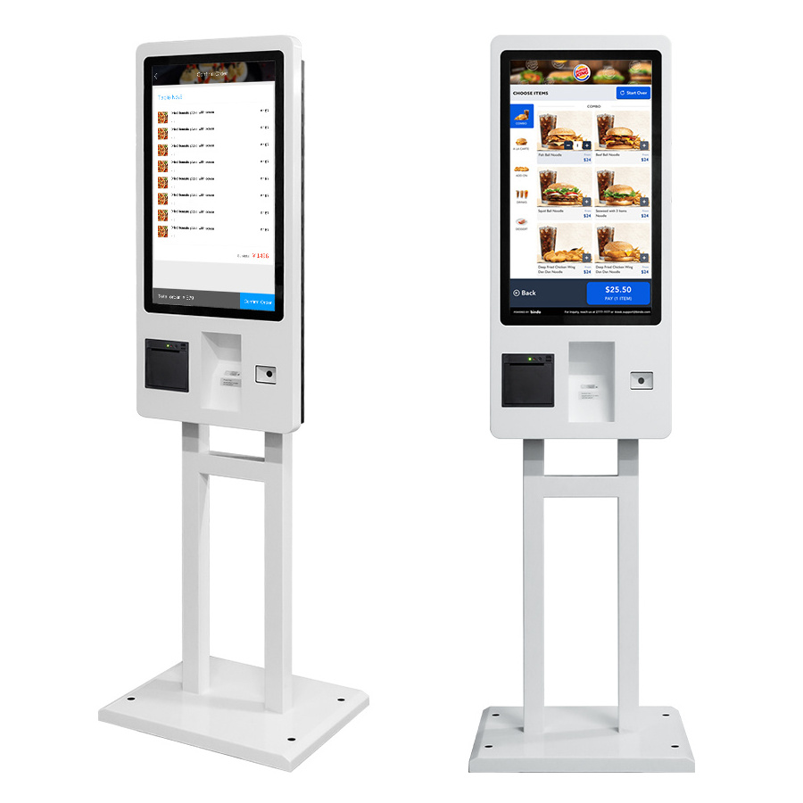 self service ordering payment touch screen kiosk self pay machine for chain store / restaurant