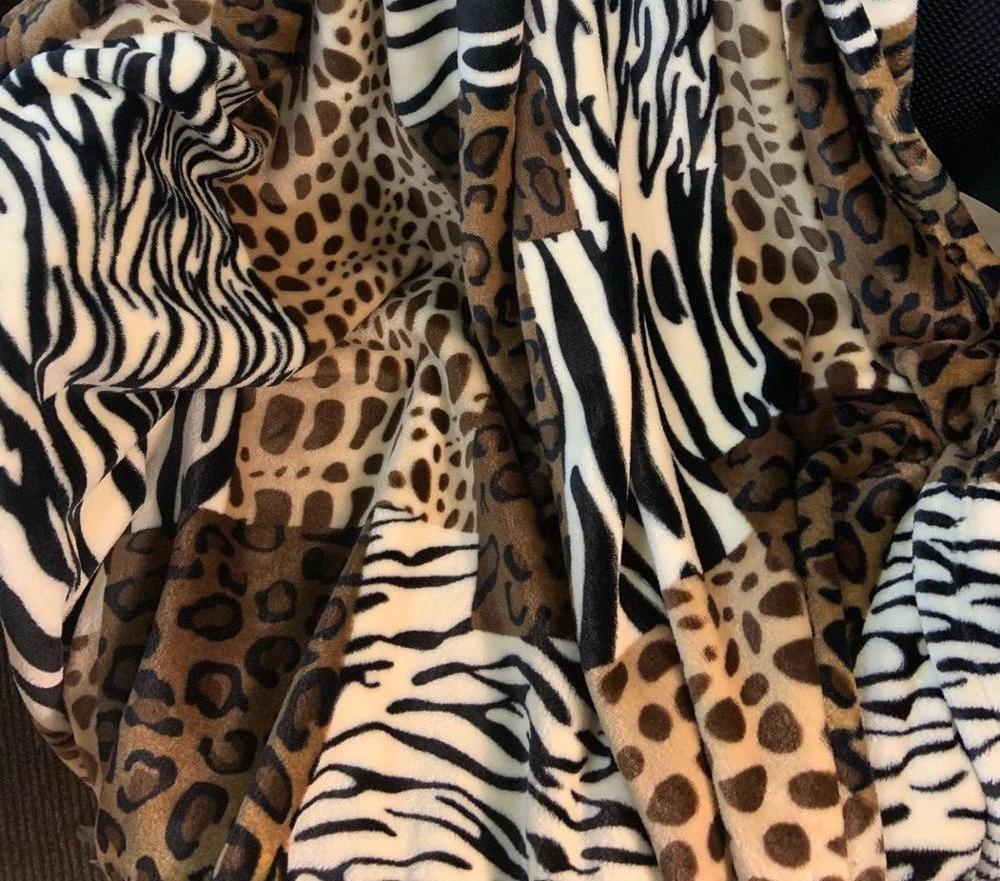 Flannel Fleece throw blanket wholesale leopard prints