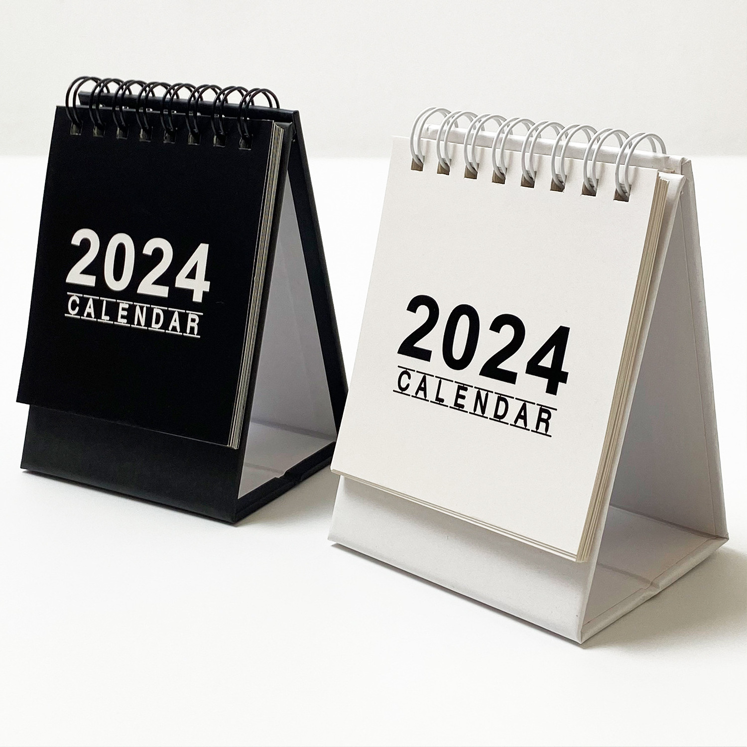 Hot new 2024 mini English desk calendar Creative simple calendar Office desktop decoration portable calendar