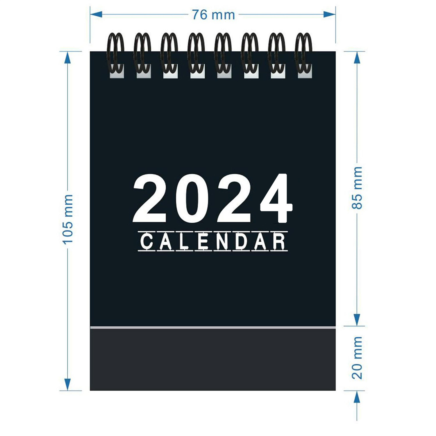 Hot new 2024 mini English desk calendar Creative simple calendar Office desktop decoration portable calendar