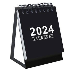 Hot new 2024 mini English desk calendar Creative simple calendar Office desktop decoration portable calendar