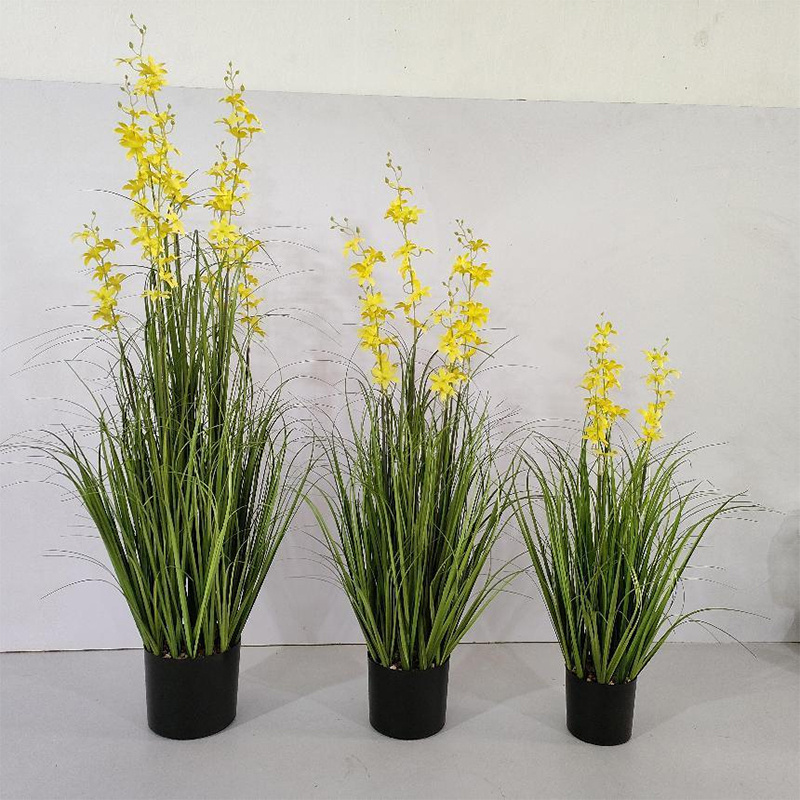 DOLA New Arrival Ornamental Plant Artificial Plant For Outdoor Decoration Artificial Green Tall Long Grass Onion Grass