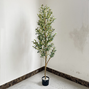 High quality artificial plastic simulation decorative bonsai olive tree Detachable real pole simulation olive tree