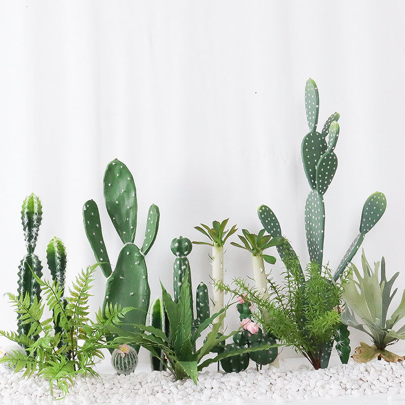 Artificial Plant Cactus Artifical Cereus Decorative Small DIY Show Window Decoration Simulation Green Landscape Set