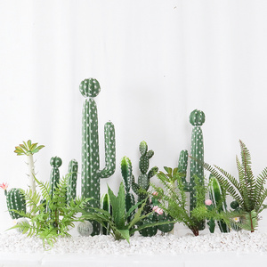 Artificial Plant Cactus Artifical Cereus Decorative Small DIY Show Window Decoration Simulation Green Landscape Set