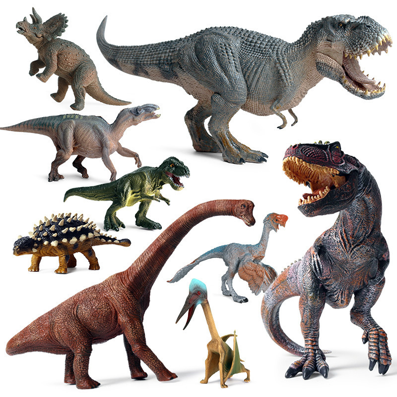 Children's Jurassic 3 Dinosaur Toy  Dragon Animal Model Set Mini Landscape Decoration