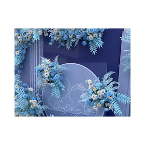 Blue Simulation Flowers Wedding Stage Decoration Plastic Flowers Fake Flowers