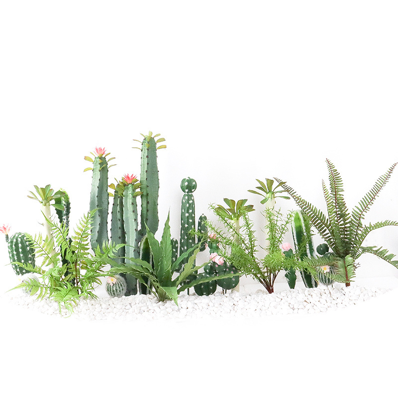 Artificial Plant Cactus Artifical Cereus Decorative Small DIY Show Window Decoration Simulation Green Landscape Set