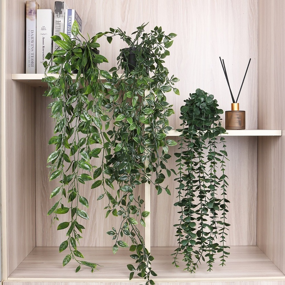 Hanging Pot Combination Home Cabinet Strip Bonsai Interior Decoration Green Plant Simulation