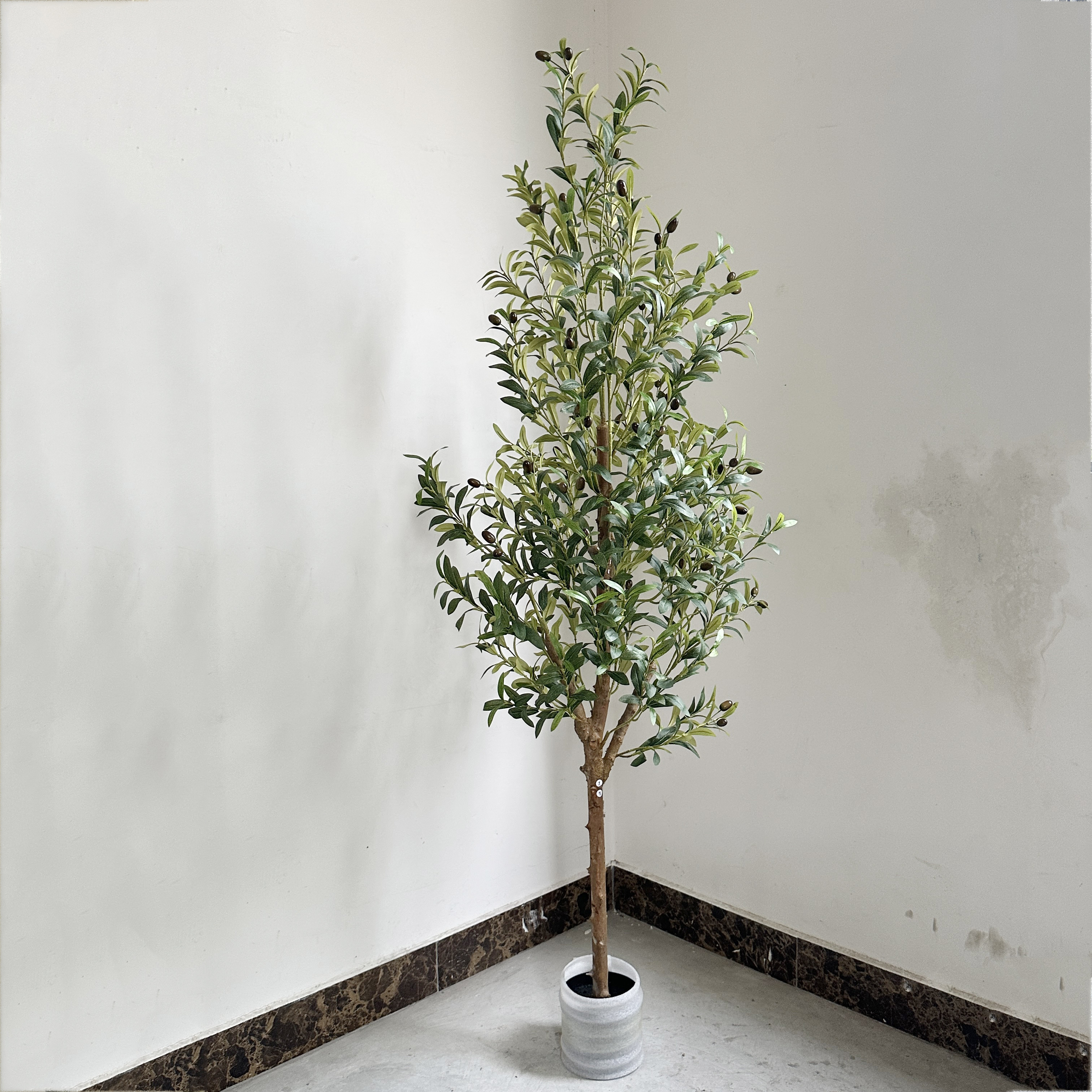 High quality artificial plastic simulation decorative bonsai olive tree Detachable real pole simulation olive tree