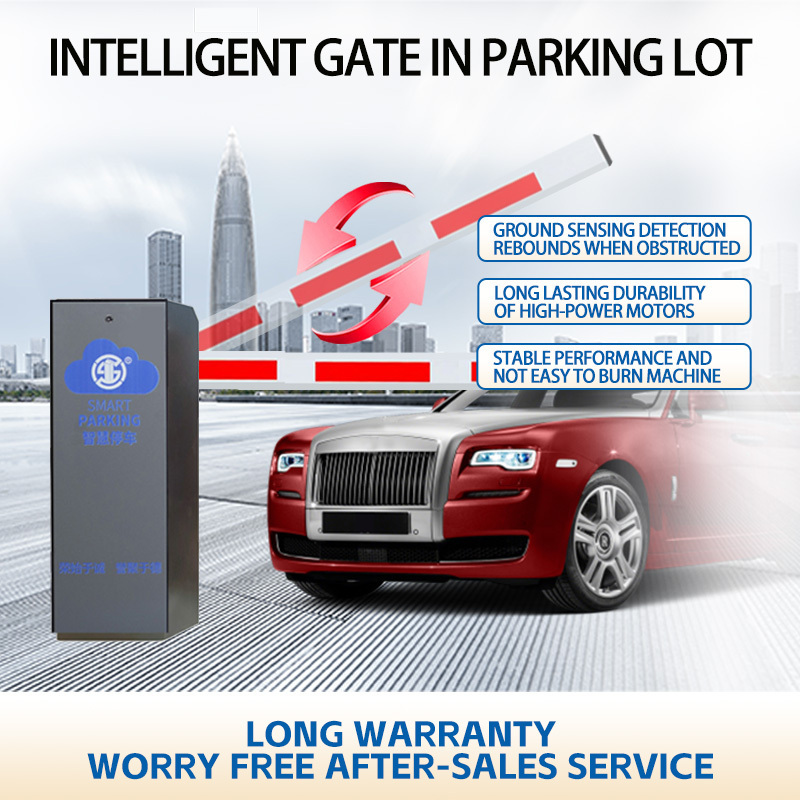 RFID Parking Lot Barrier Gate Intelligent Car Parking Boom Gates Speed Adjustable Servo Motor Electric Parking Lot Arm Barrier G