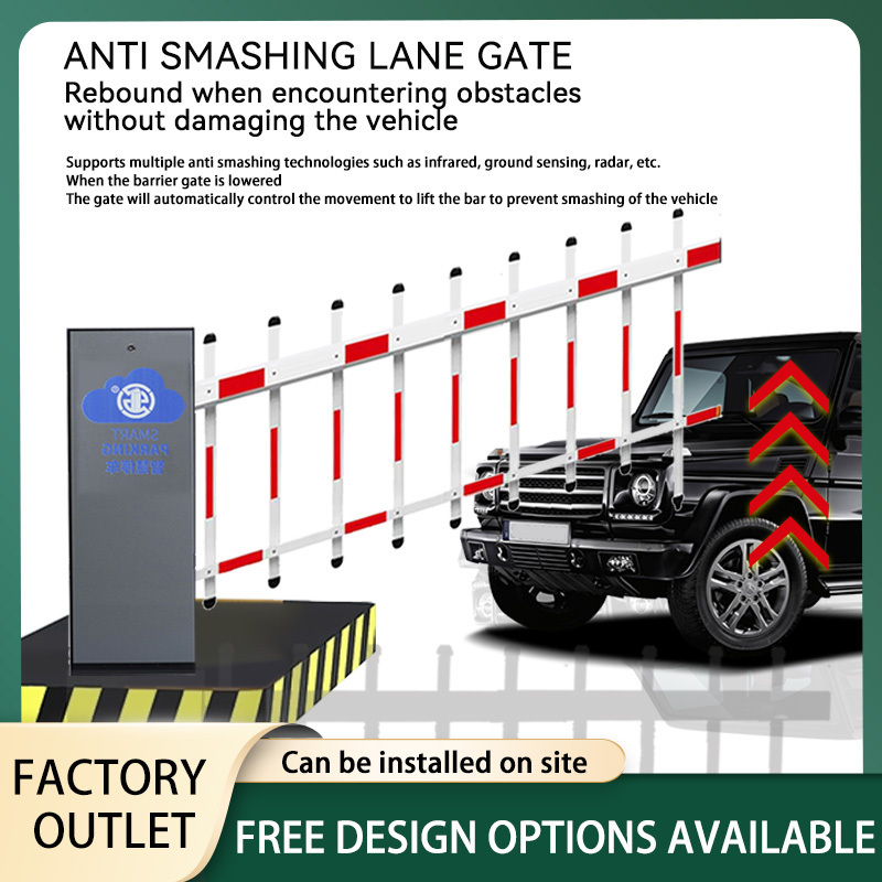 High Quality 6m Auto Electronic Rfid Barrier Gate Car Park Barrier System