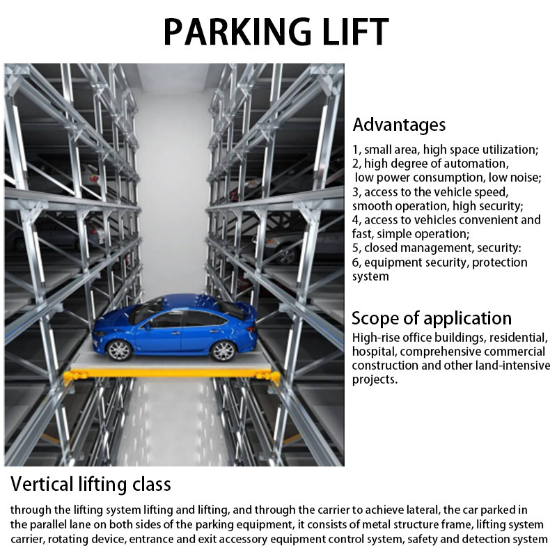 Vehicle Storage Parking Elevators 4 Post Triple Stacker Car Storage Lifts 3 Levels Car Parking Lift