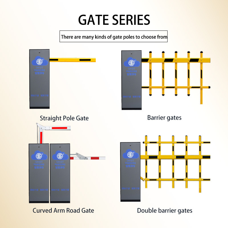 Full Automatic 24V DC Servo Motor Fast Speed Heavy Duty CE approved straight/fencing/ Folding arm parking boom barrier gate