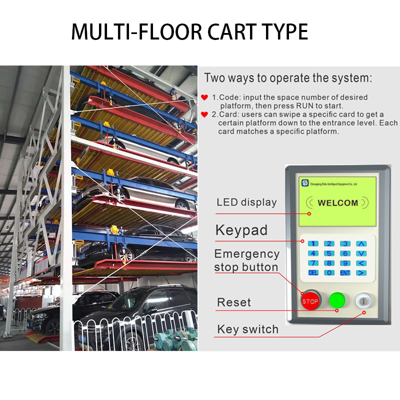 Vehicle Storage Parking Elevators 4 Post Triple Stacker Car Storage Lifts 3 Levels Car Parking Lift