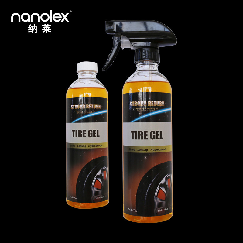 Nanolex 703 car care brightener custom OEM factory wholesale car shine tire polish silicone tire shine spray free samples