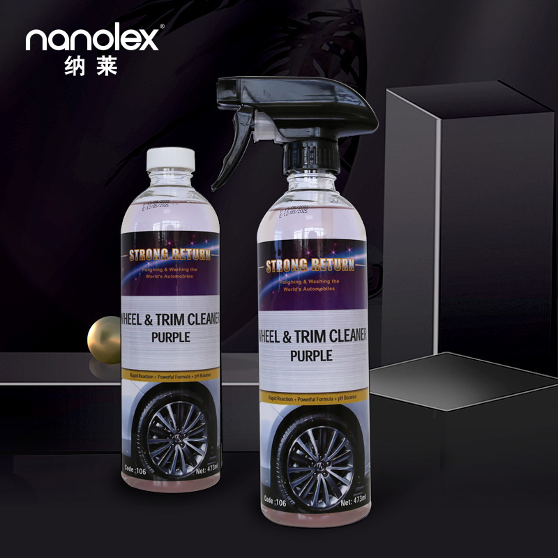 Nanolex 106 Powerful Remover Rust Stains Spray Purple Alloy Brake Rim Wheel Cleaner