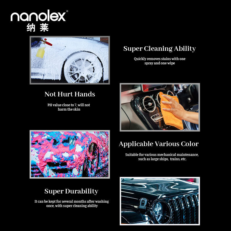 Nanolex 203 Concentrated Touchless automatic car wash shampoo, car wash soap, car cleaner for car washing with ISO 9001