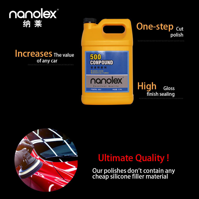 Nanolex 500 Silicon Free Scratch Remover Car Polishing Compound All in One Polish and Compound Bundle