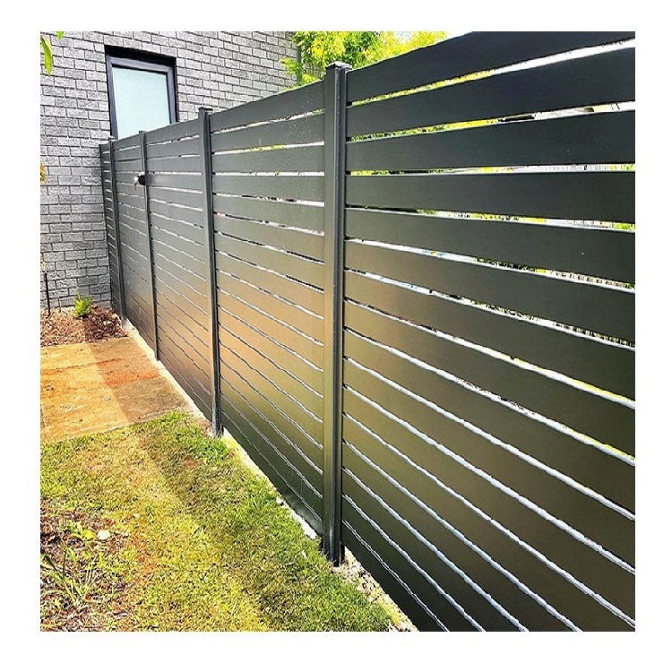 Hot Sale Good Quality Outdoor Metal Black Aluminum Privacy Fence Industrial Punching Privacy Fence and Gate