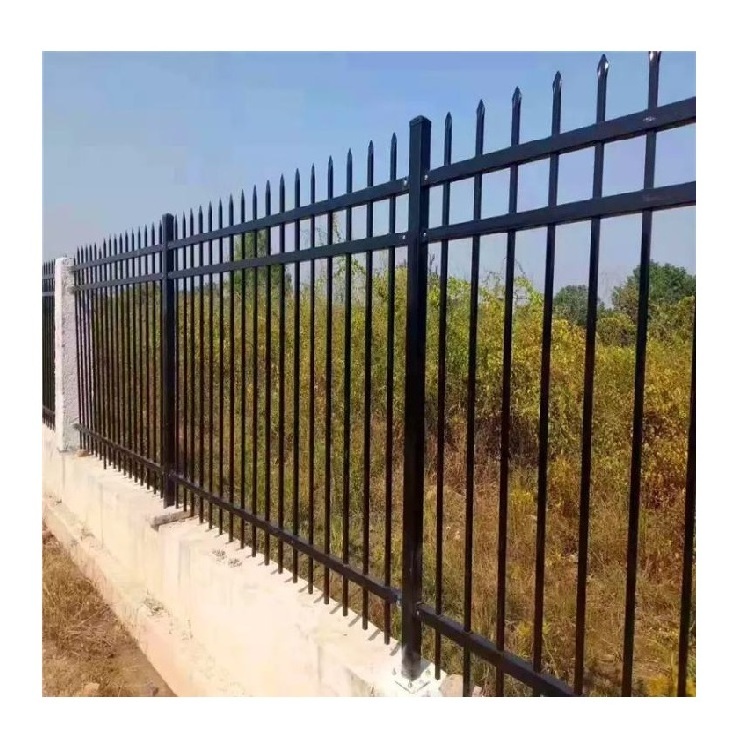 Best-Selling Powder Coated Galvanized Wrought Iron Railing Fence Villa Square Tube Fence Design Pakistan