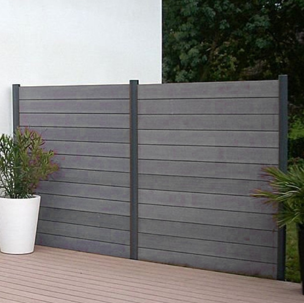 Promotional price outdoor 3D wpc embossed fence outdoor wpc fence garden fence