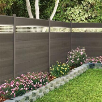 Europe Warehouse Wood Plastic Composite Wpc Fence Home Garden Fence