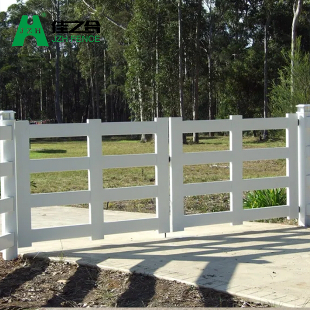 No Fading Uv Protection 4 Rails Post and Rail White Pvc Horse Paddock Farm Fence